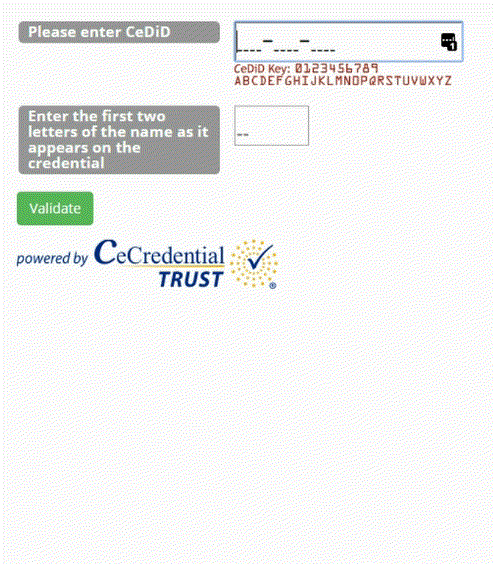 CeDiploma Validation Demo