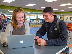 Students in Endicott Student Center