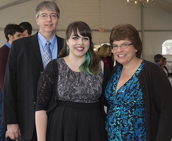 Allysa Olsen School of Education with her parents