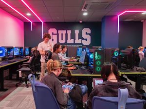students in esports lab