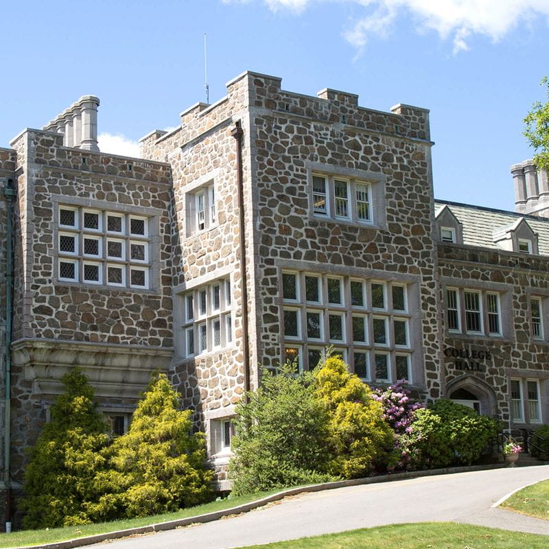 spring/summer shot of college hall