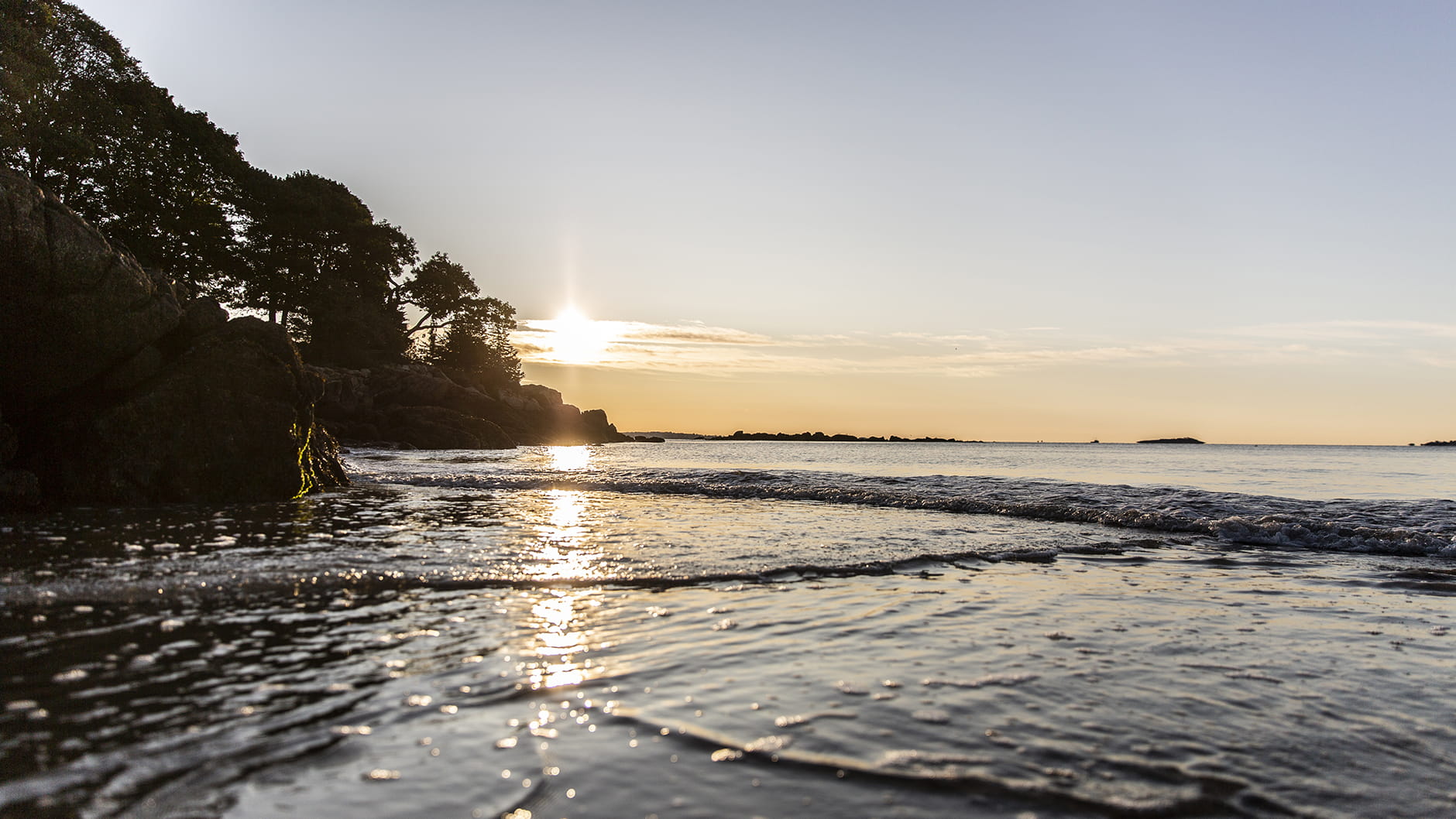 One of Endicott College's three private beaches 