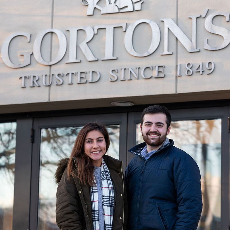 Endicott student Justin McCormick at Gorton’s Seafood