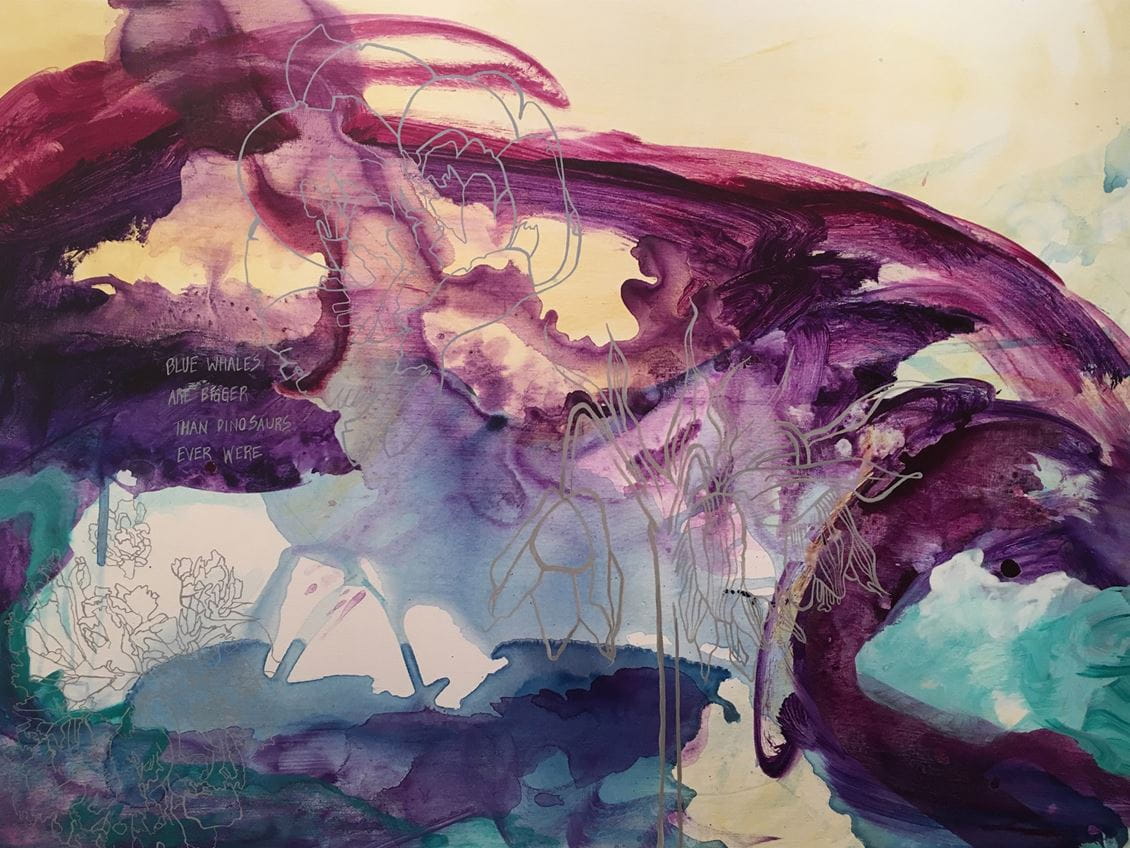 Earthly Delights Ephemera, Cynthia Roberts, Acrylic and Ink on Canvas, 2017