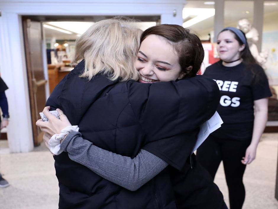 Free hugs for Random Acts of Kindness Week