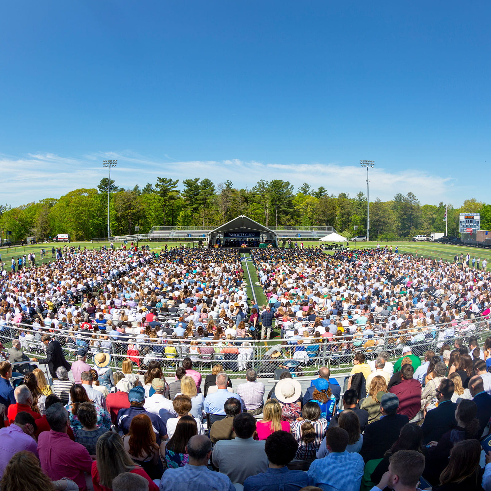 Overhead shot of entire Commencement crowd