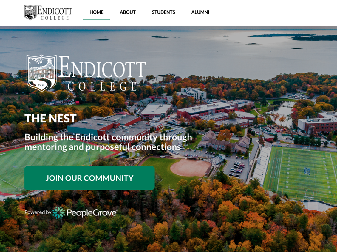 The Nest, a new platform will expand mentoring options at Endicott College.