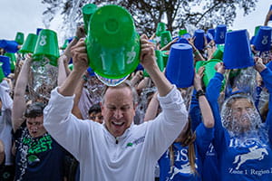 Dr. DiSalvo participating in the Ice Bucket Challenge