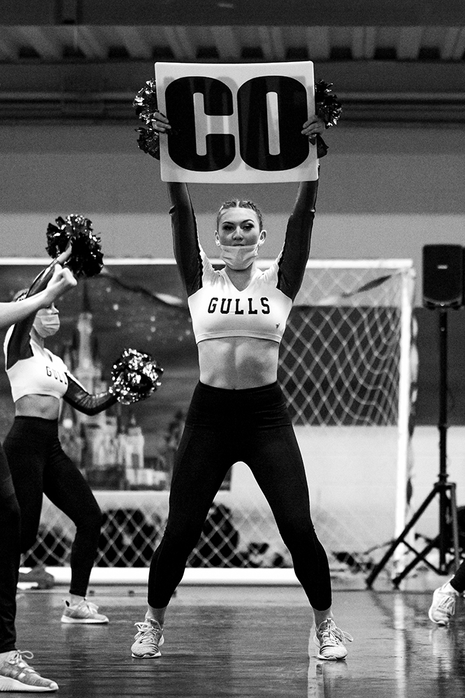 Endicott Cheering go sign