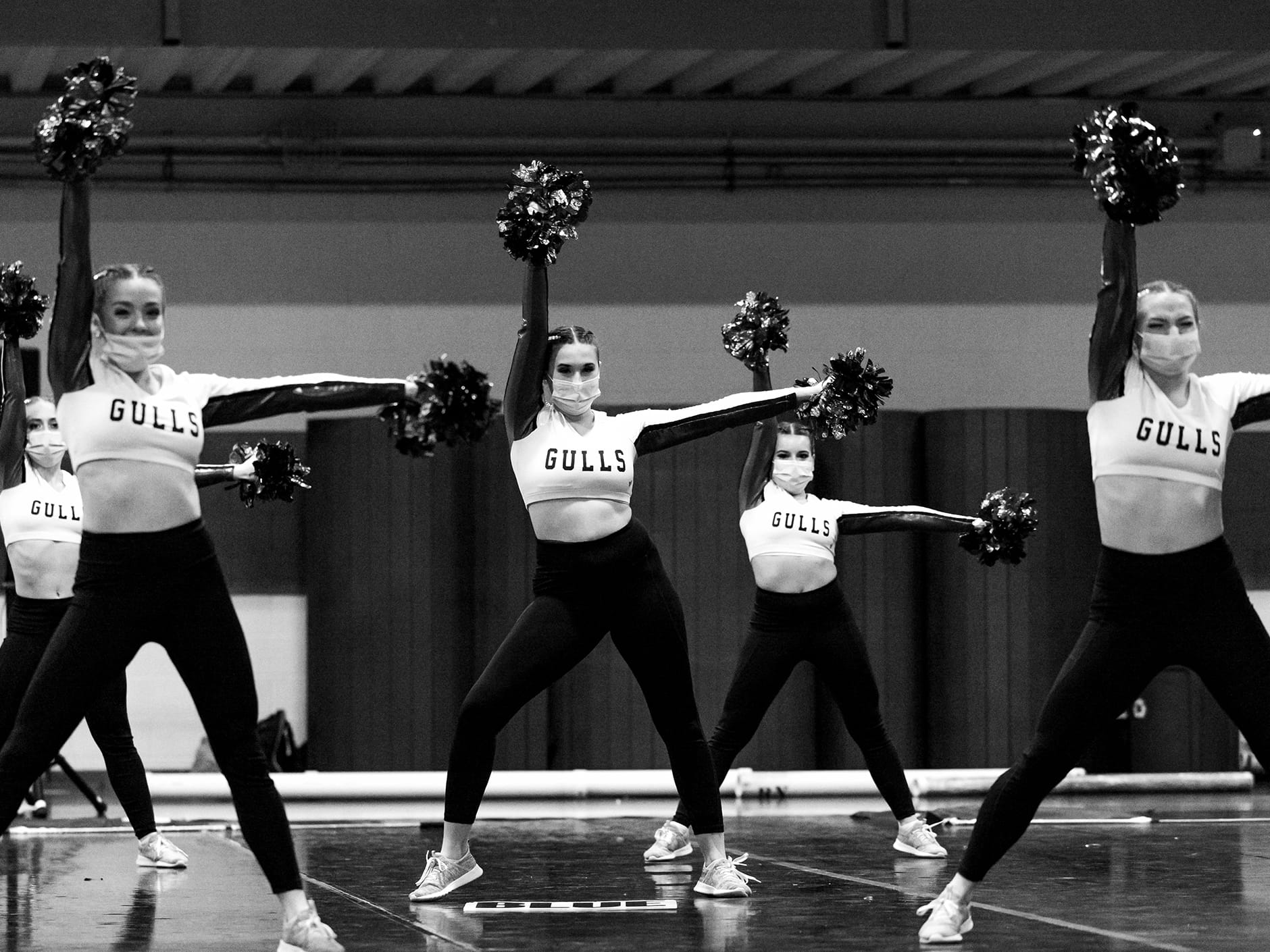 Endicott Cheering team pose