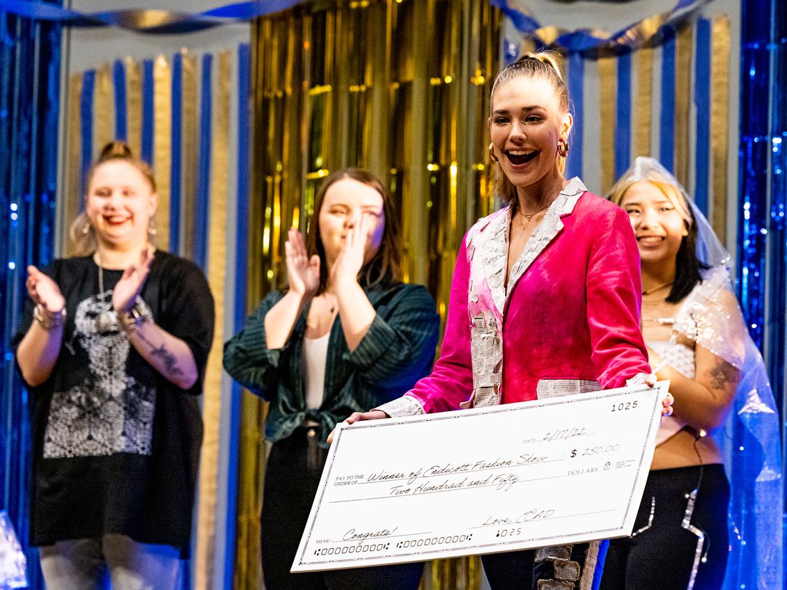 Winner of the first Endicott Fashion Show