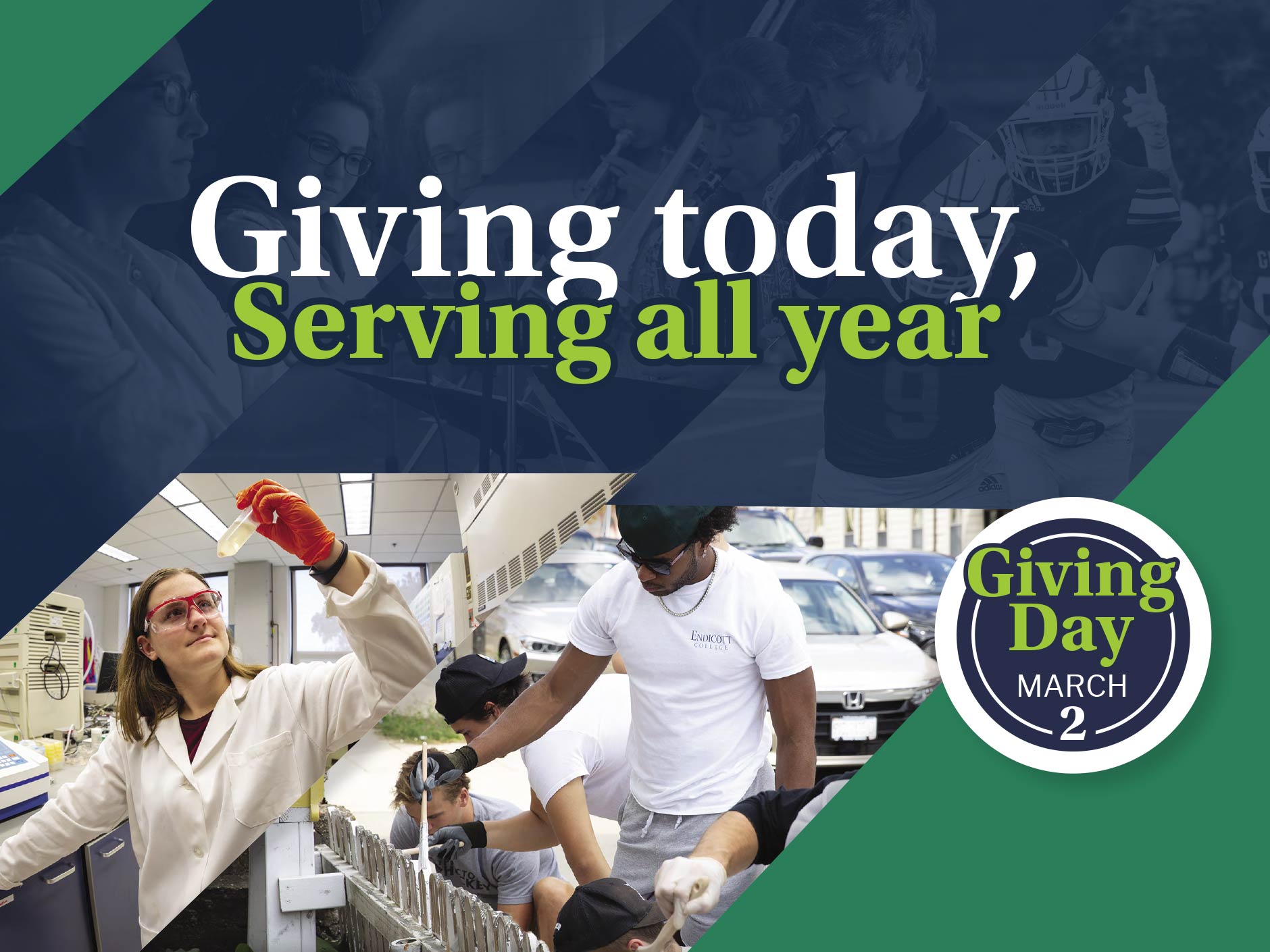 Giving Day logo — Giving today, serving all year
