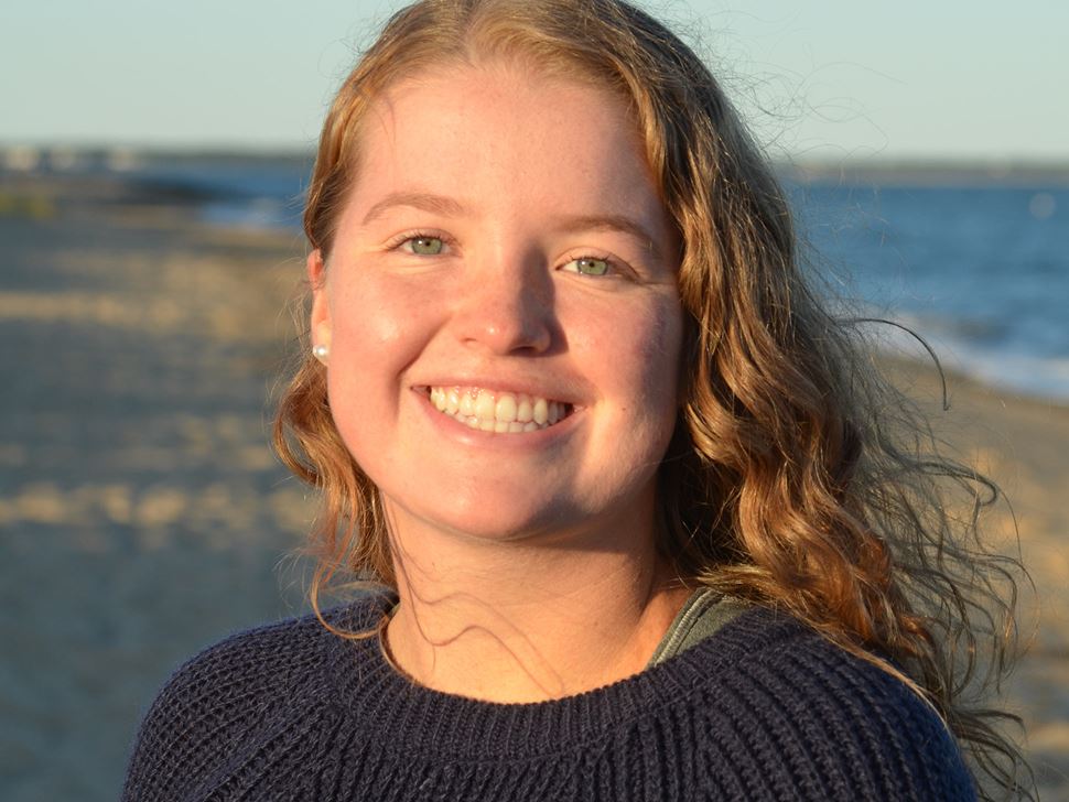 Study Abroad student image girl at ocean