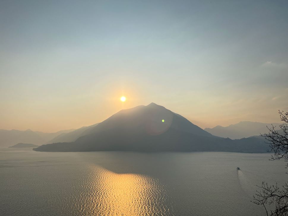 View of Castello di Vezio in Varenna, Italy