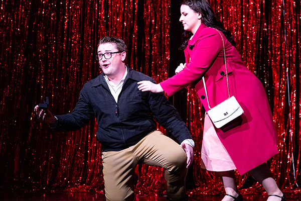 Nate Magoon '22 in Endicott's production of The Rocky Horror Show