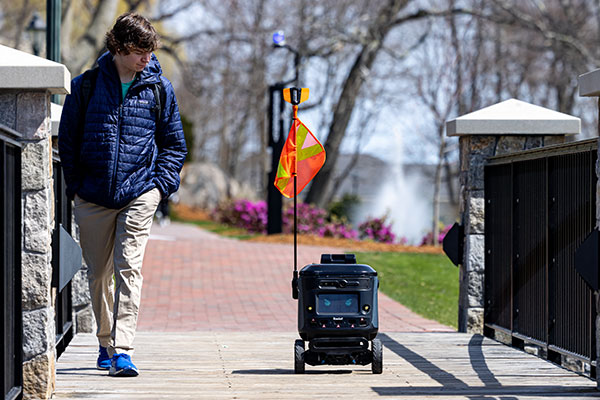 Kiwibots on the Endicott campus