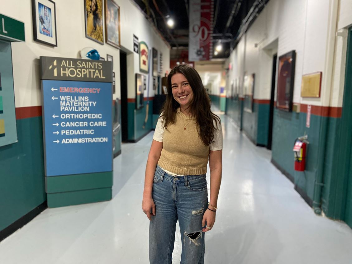 Maeve Kelly '19 in Kaufman Studios, NYC