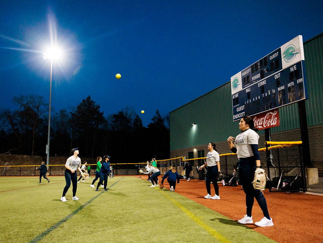 The Endicott softball team is back for a new season. After last year’s success, winning is once again the focus—especially for the team’s graduating seniors. 