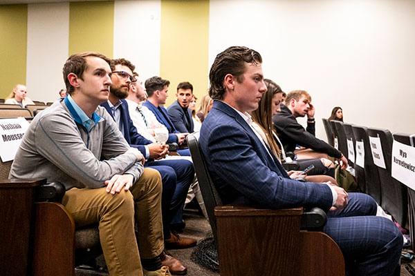 A group of engineering students won the annual Colin and Erika Angle Center for Entrepreneurship Spark Tank competition for a common fishing tool with uncommon properties.