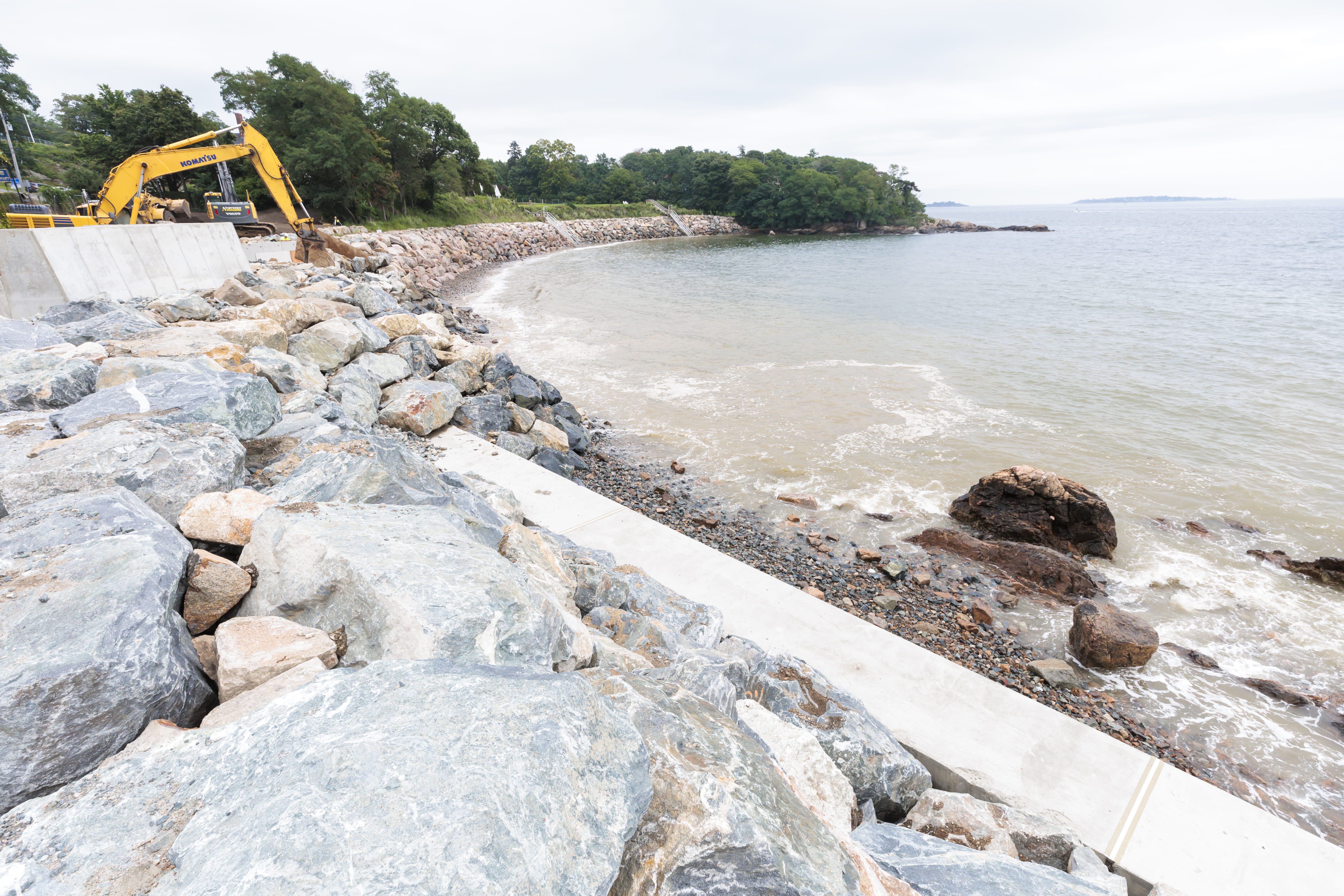 New sea wall for Endicott Beach