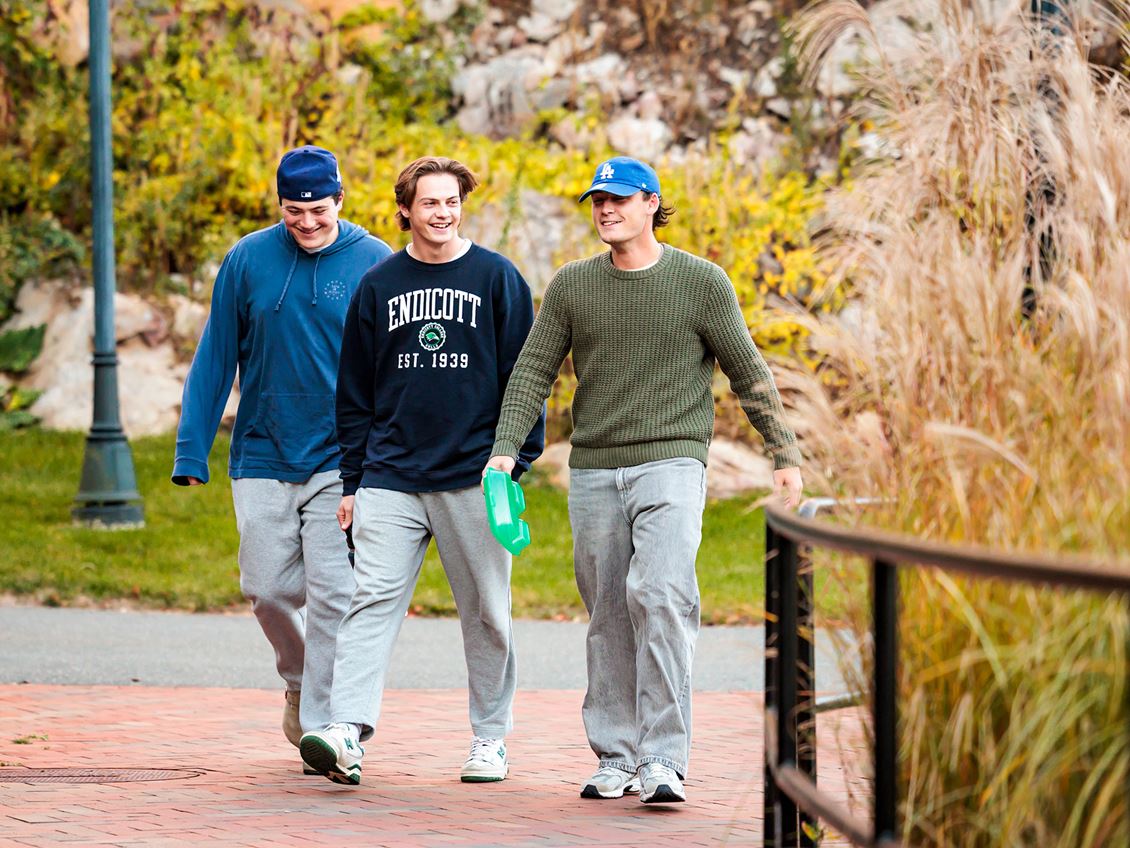 Students on Endicott campus