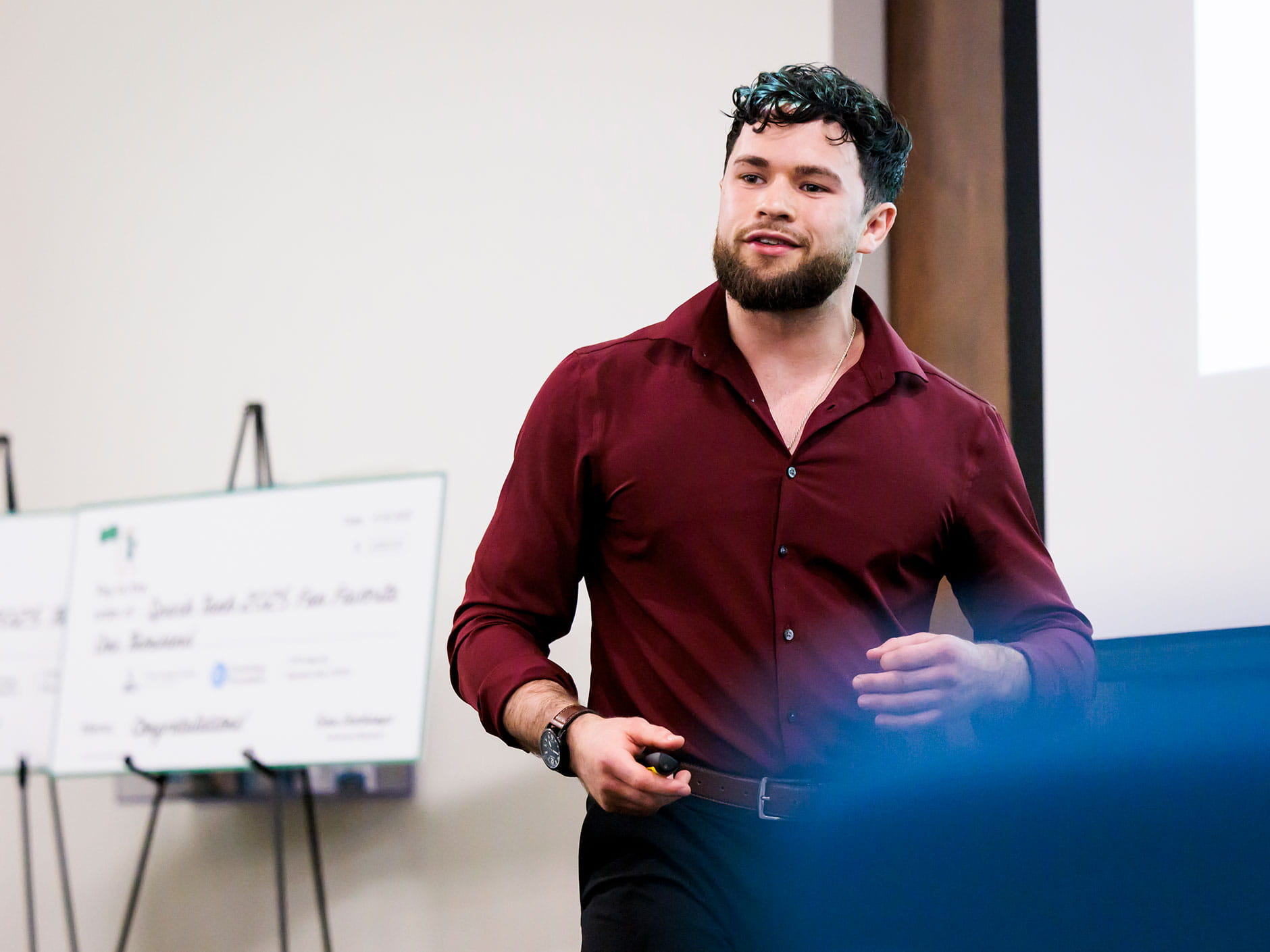 Endicott student at Spark Tank event