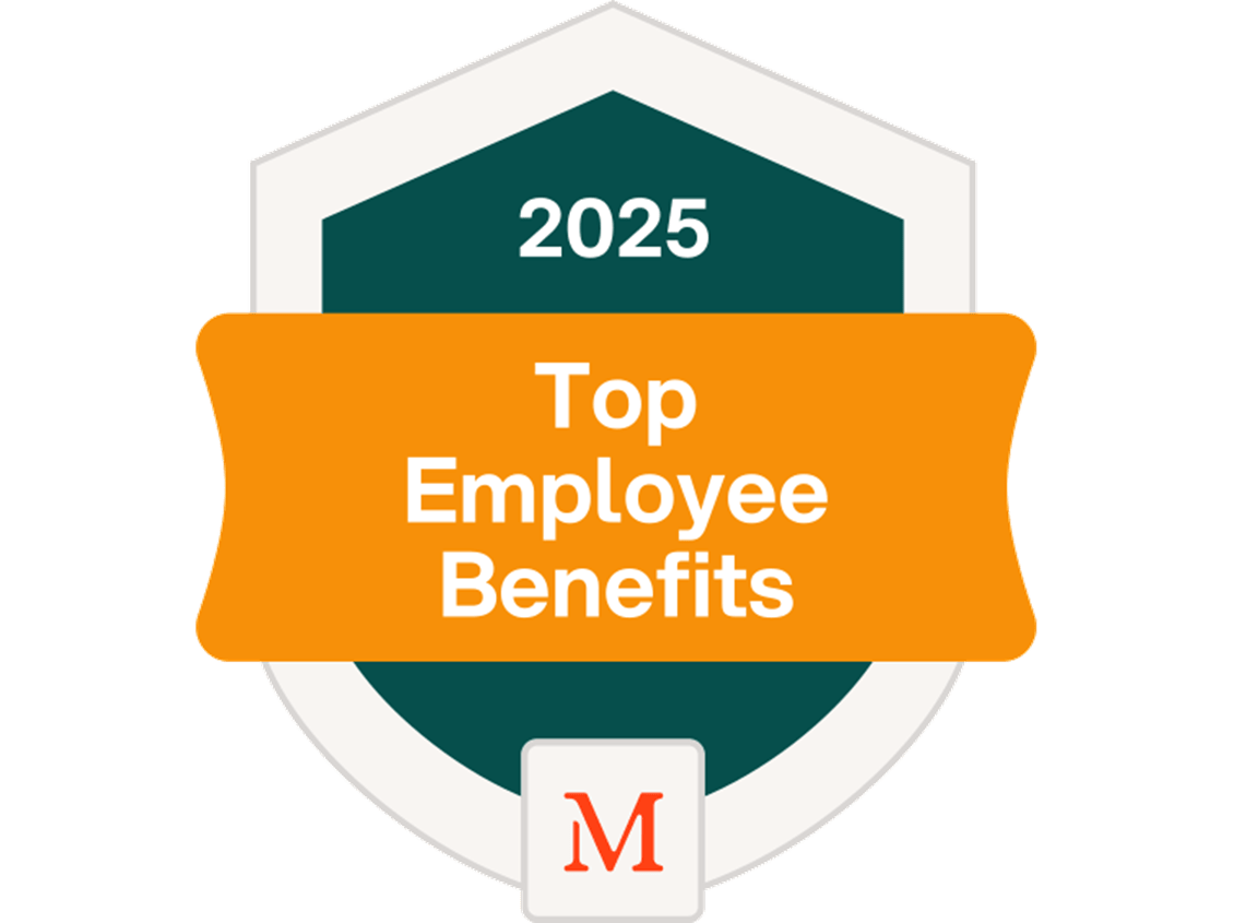 2025 Top Employee Benefits badge from Mployer