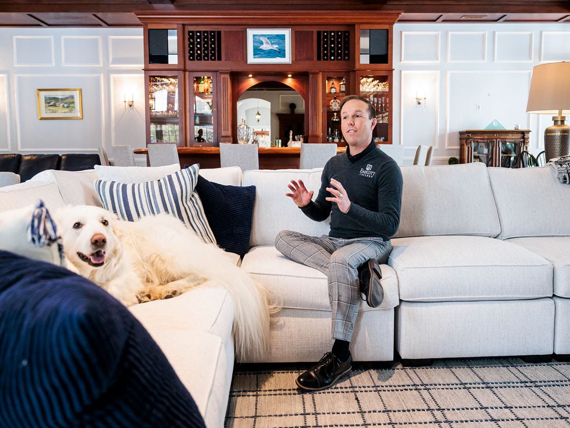 Bryan Cain with his dog