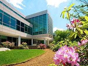 Scenic photo of the Center for the Arts and surrounding landscape