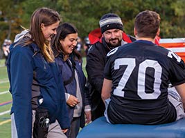 Athletic trainers on the football field