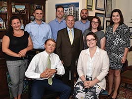Endicott President Dr. Steven R. DiSalvo with alumni at the Cummings Center