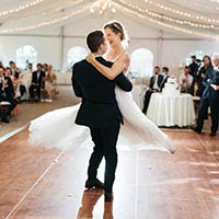 bride and groom dance