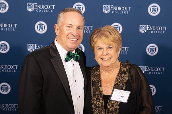 President Steven R. DiSalvo, Ph.D., and Ayune Michel '72