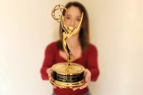 Ellen Fleming '14 and her Emmy