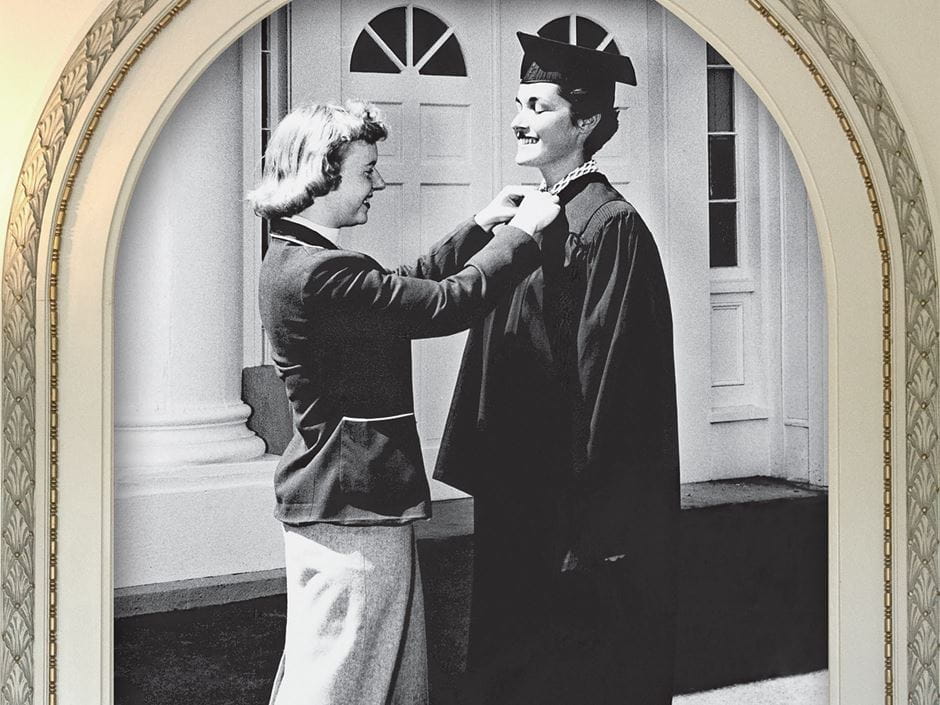 Vintage photo of two women