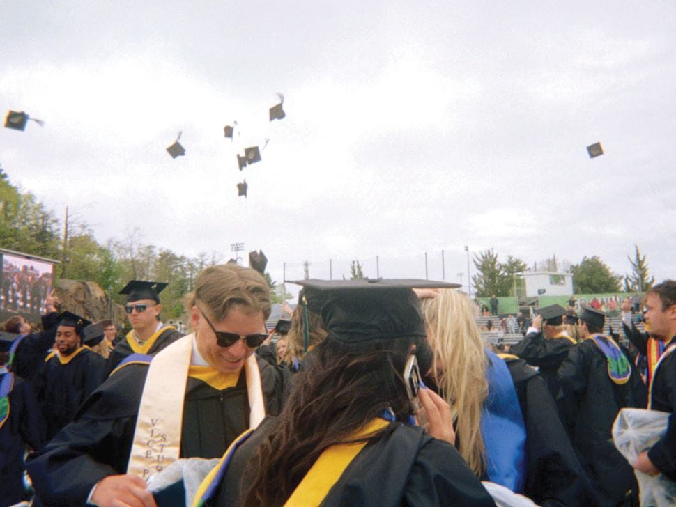 Students at graduation