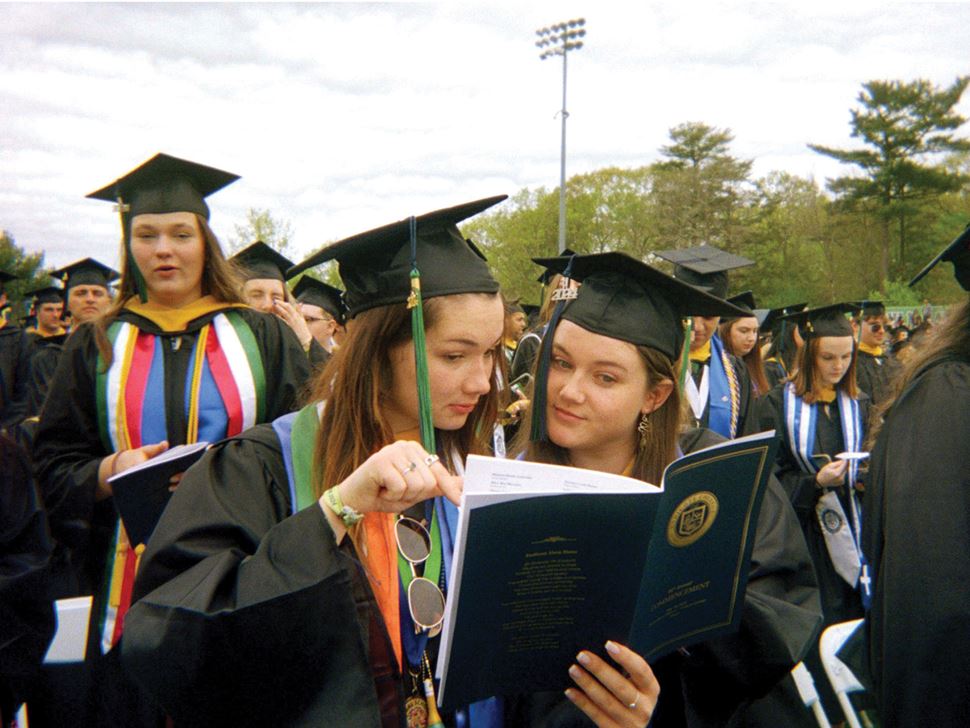 Students at graduation