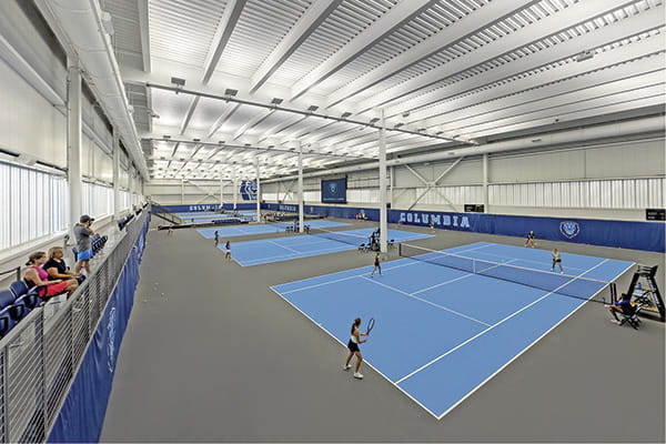 Redesigned sports architecture space