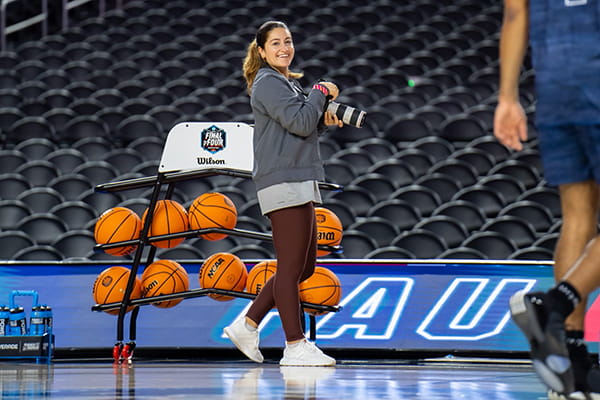 A surprise internship with the Endicott College Athletics Department during the early stages of COVID helped Maya Feigenbaum ’21 connect her passion for sports with a marketing role at Florida Atlantic University.