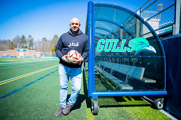 Shahab Afsharian ’06 and Juan Ibarra ’05 hadn’t seen each other since graduating from Endicott—then the World Cup in Qatar brought them together.