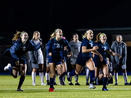 Endicott women's team celebrates