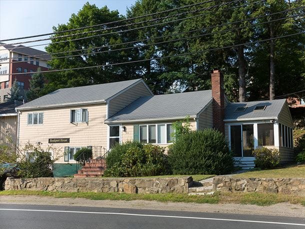 a view of the rockport house