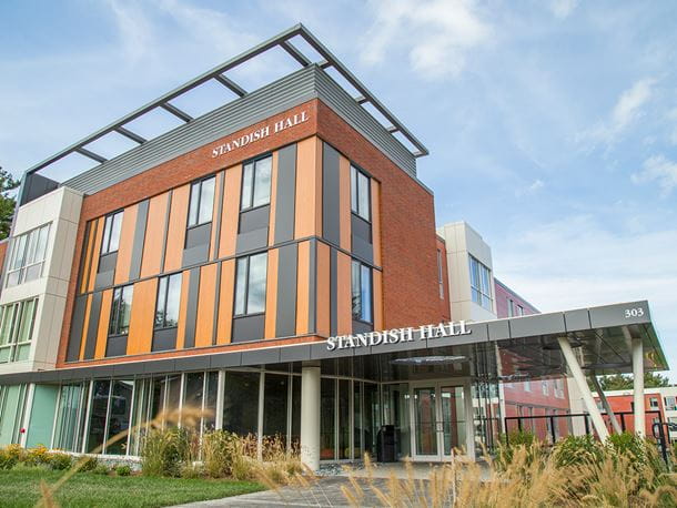 a view of the standish residence hall housing