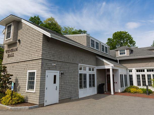 a view of the wenham residence hall housing