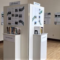 An exhibit at the Archives event