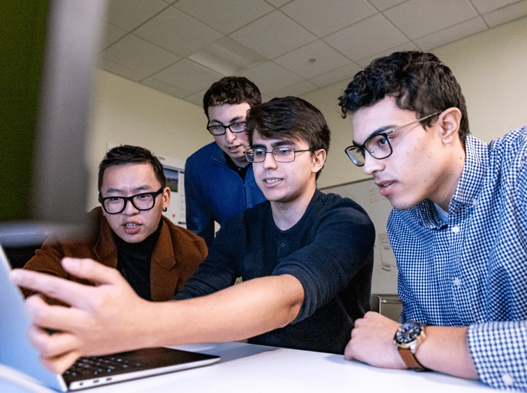 Students working together