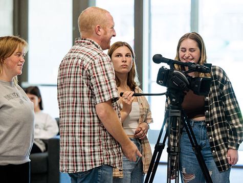 Students in the digital media classroom