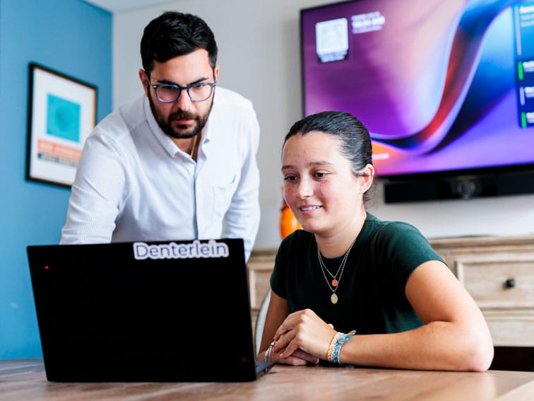 Student at an internship