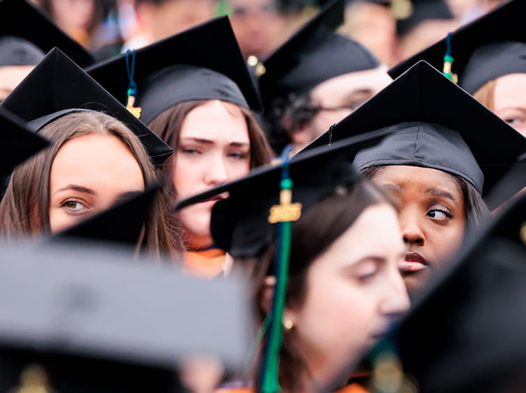 Students at Commencement