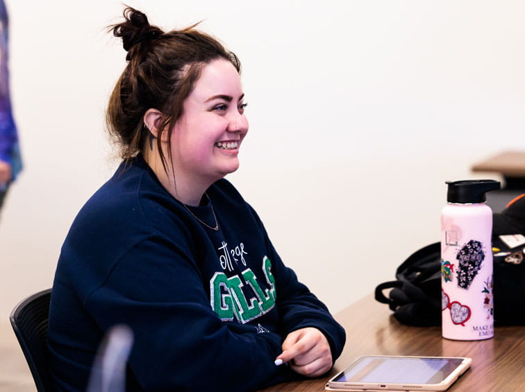 Student in the classroom